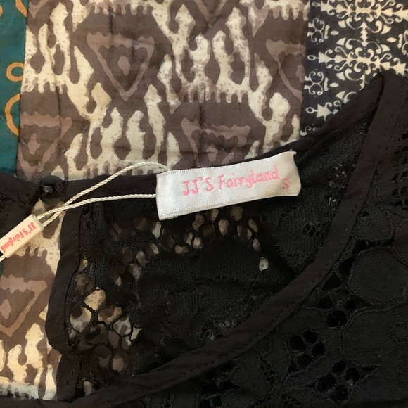 Black NWT long sleeve black dress with lace sz sm - Picture 6 of 6